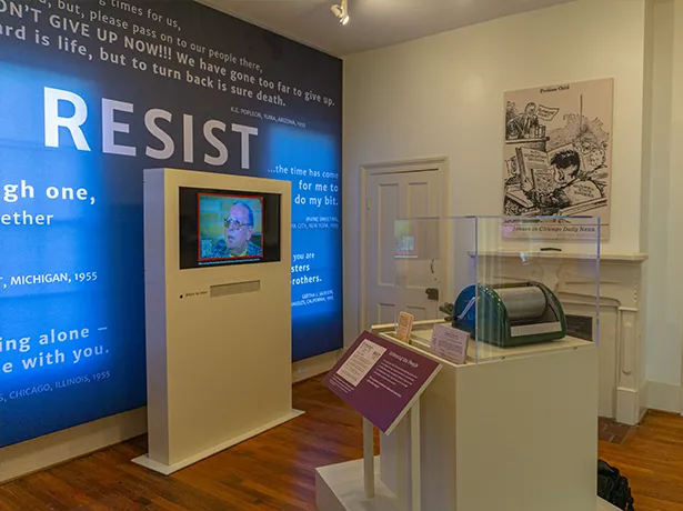 Resist exhibit at Modjeska Monteith Simkins House