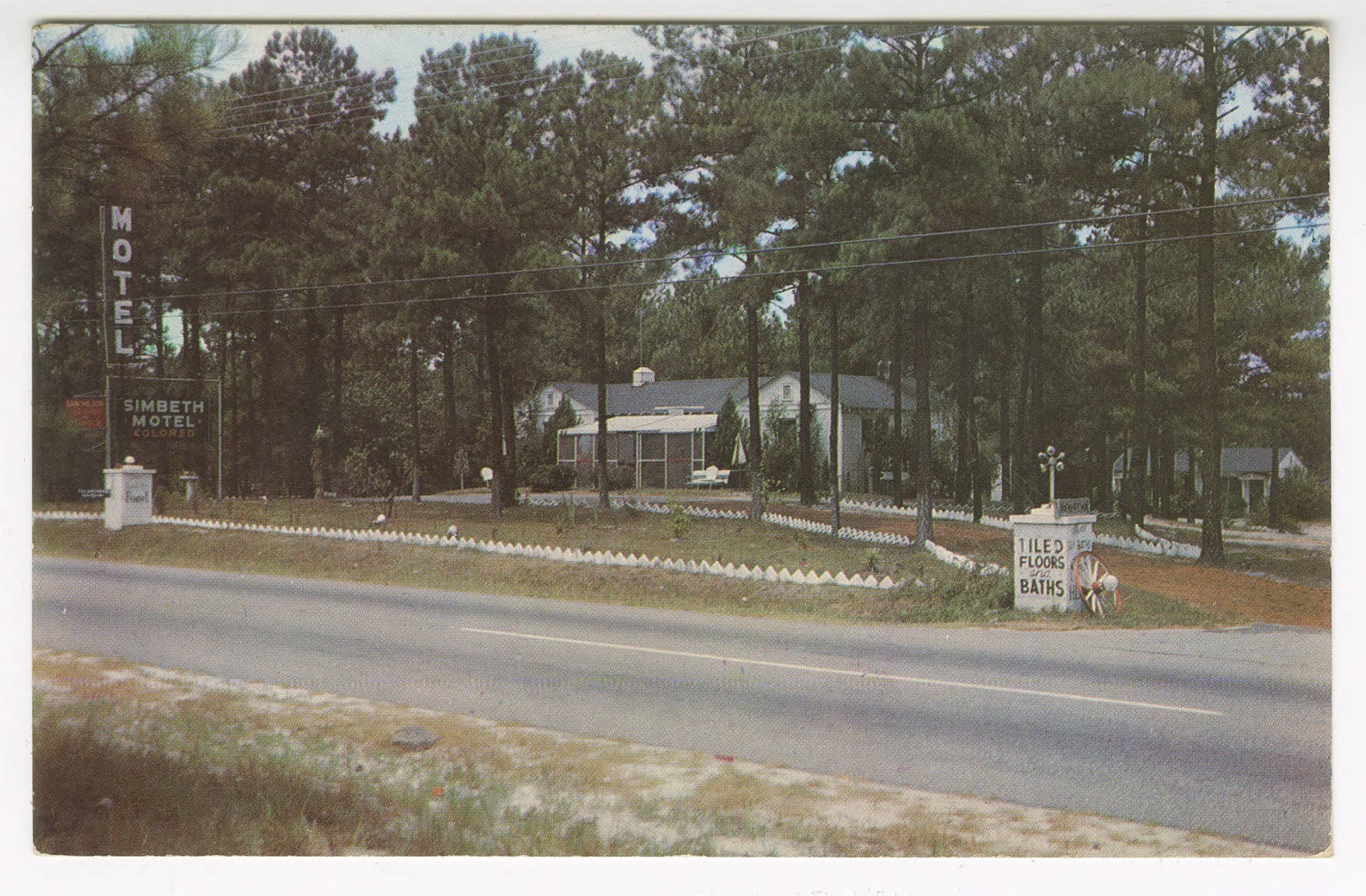 Motel Simbeth postcard