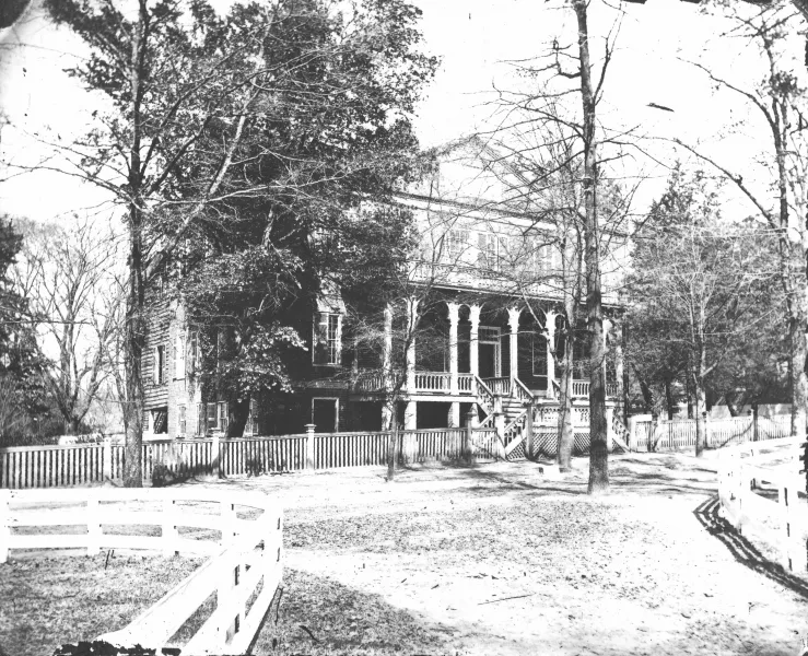 Exterior of the McCutchen House in 1875
