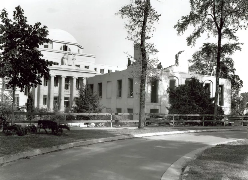 McKissick Museum and ruins in 1940