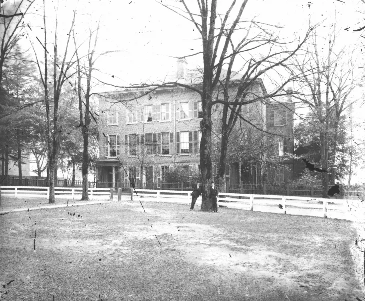 Exterior of the President's House in 1875