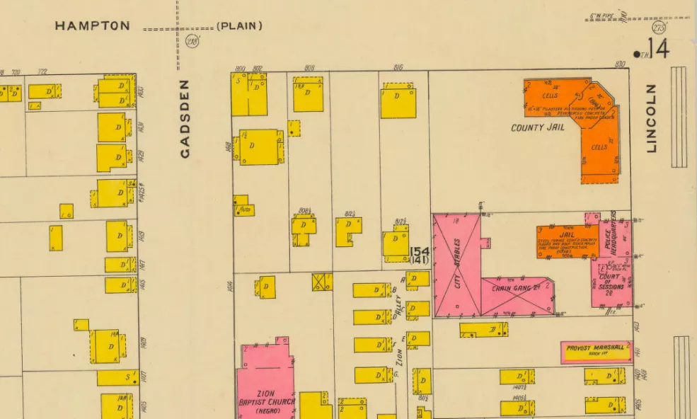 Richland County Jail map 1919