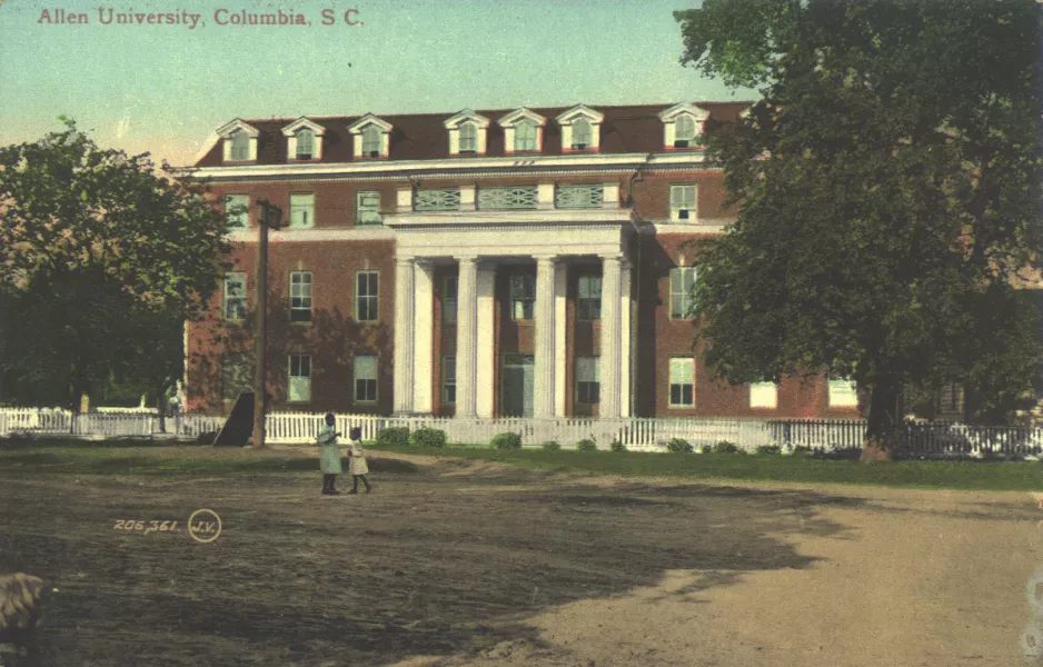 Colorized postcard of Coppin Hall, circa 1915