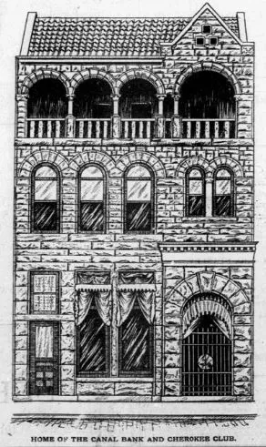 Canal Dime Savings Bank, as illustrated in The State newspaper on June 7, 1896.