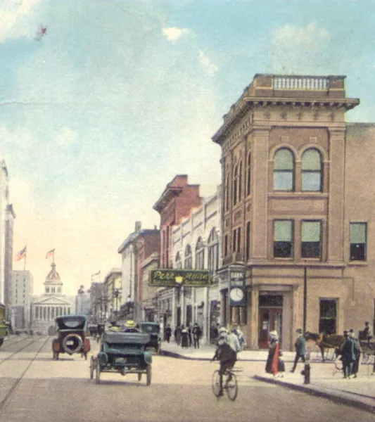 Mangel's building, circa 1915.