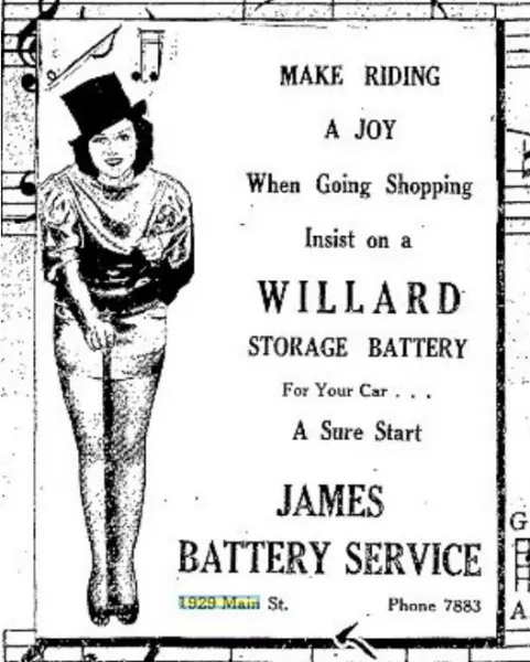 James Battery Service Advertisement, The State newspaper, 1935