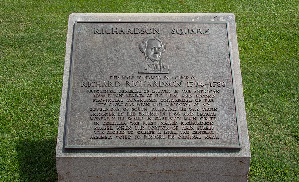 Richardson Square Marker, 2019. Historic Columbia collection