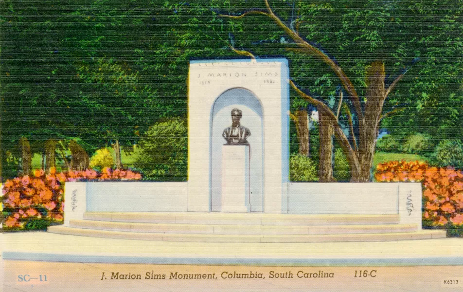 Postcard depicting Memorial to Dr. J. Marion Sims, undated. 