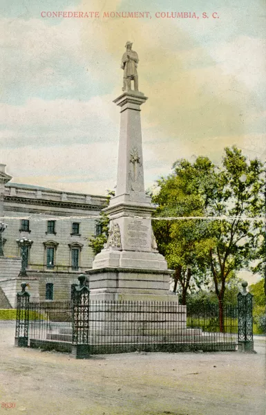 Postcard depicting the South Carolina Monument to the Confederate Dead, circa 1910.
