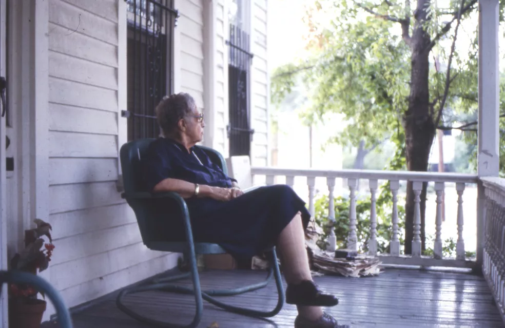 Modjeska Simkins on her porch