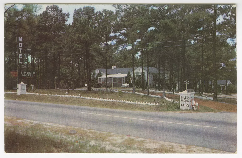 Motel Simbeth postcard