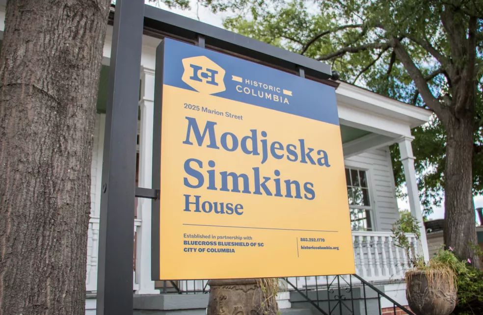 Modjeska Simkins House Sign