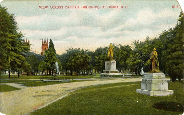 Postcard of the State House grounds, 1920. Historic Columbia collection 