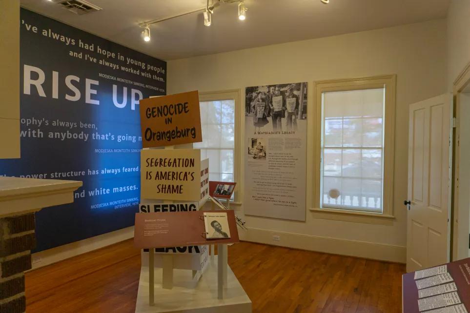 An Advocate of the People Exhibit at Modjeska Monteith Simkins House