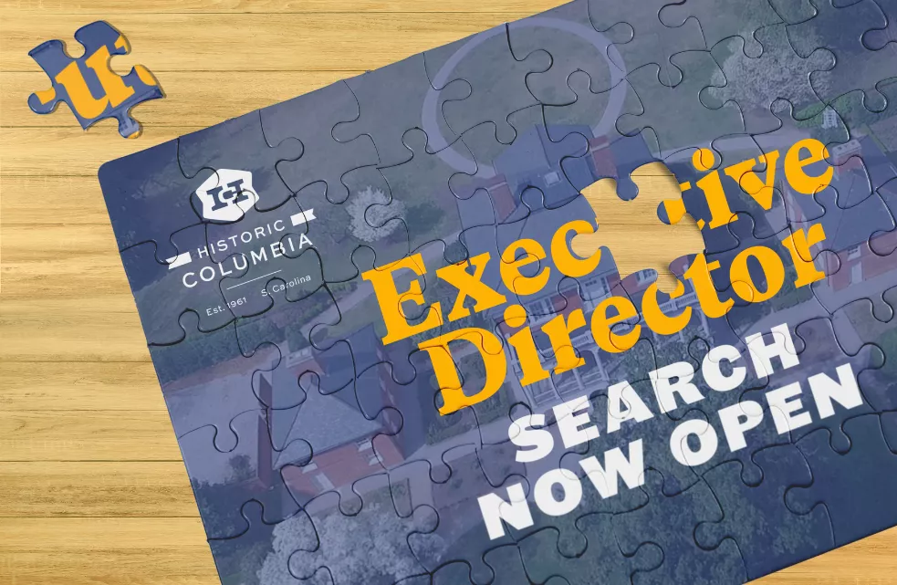 Graphic of puzzle saying "Executive Director Search Now Open"